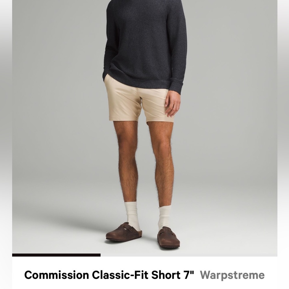 NWT Size34 Lululemon Men’s Classic Fit Warpstream 7” Khaki Shorts New in Package